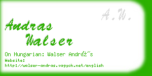 andras walser business card